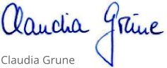 Unterschrift Claudia Grune